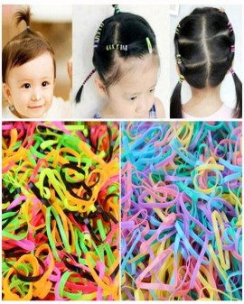 Thun buộc tóc , cột tóc cho bé nhiều màu (300 cái)